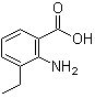 2-Amino-3-ethylbenzoic acid molecular structure (CAS 5437-40-1)
