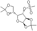 structure of CAS# 5450-26-0, 1,2:5,6-Di-O-isopropylidene-3-O-(methylsulfonyl)-alpha-D-glucofuranose