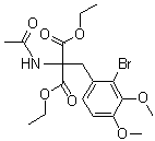Acetamido(2-bromoveratryl)malonic acid diethyl ester molecular structure (CAS 5456-13-3)