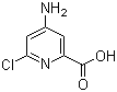 结构式 CAS# 546141-56-4, 4-氨基-6-氯吡啶-2-羧酸