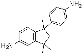 结构式 CAS# 54628-89-6, 1-(4-氨基苯基)-2,3-二氢-1,3,3-三甲基-1H-茚-5-胺
