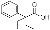 结构式 CAS# 5465-28-1, 2-苯基-2-乙基丁酸