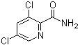 structure of CAS# 5468-71-3, 3,5-Dichloro-2-pyridinecarboxamide;3,5-Dichloropicolinamide; NSC 15050