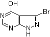 结构式 CAS# 54738-73-7, 3-溴别嘌呤醇
