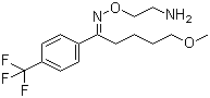 structure of CAS# 54739-18-3, Fluvoxamine;2-[[5-Methoxy-1-[4-(trifluoromethyl)phenyl]-pentylidene]amino]oxyethanamine