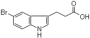5-Bromo-1H-indole-3-propanoic acid molecular structure (CAS 54904-23-3)