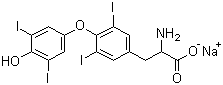 左旋甲状腺素钠分子结构 (CAS 55-03-8)