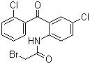 structure of CAS# 5504-92-7, 2-Bromo-N-[4-chloro-2-(2-chlorobenzoyl)phenyl]acetamide;2-Bromoacetamido-2',5-dichlorobenzophenone