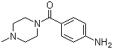structure of CAS# 55121-99-8, 4-[(4-Methyl-1-piperazinyl)carbonyl]aniline;(4-Aminophenyl)(4-methylpiperazin-1-yl)methanone; 1-(4-Aminobenzoyl)-4-methylpiperazine; NSC 27588