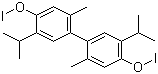 structure of CAS# 552-22-7, Thymol iodide;4,4'-Bis(iodooxy)-2,2'-dimethyl-5,5'-bis(1-methylethyl)-1,1'-biphenyl