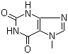 结构式 CAS# 552-62-5, 7-甲基黄嘌呤