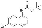 结构式 CAS# 552331-12-1, (6-溴-1-异喹啉基)氨基甲酸叔丁酯