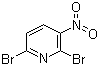 结构式 CAS# 55304-80-8, 2,6-二溴-3-硝基吡啶