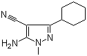 结构式 CAS# 553672-05-2, 5-氨基-3-环己基-1-甲基-1H-吡唑-4-甲腈