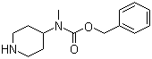 结构式 CAS# 553672-39-2, N-甲基-N-(4-哌啶基)氨基甲酸苄酯