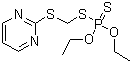 二硫代磷酸 O,O-二乙基 S-[(2-嘧啶基硫基)甲基]酯分子结构 (CAS 5543-40-8)