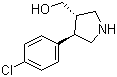 ((3S,4R)-4-(4-Chlorophenyl)pyrrolidin-3-yl)methanol molecular structure (CAS 55438-52-3)