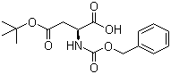 N-苄氧羰基-L-天门冬氨酸 4-叔丁酯分子结构 (CAS 5545-52-8)
