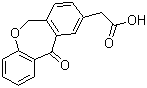 结构式 CAS# 55453-87-7, 伊索克酸; 11-氧代-6,11-二氢二苯并[b,e]氧杂卓-2-乙酸