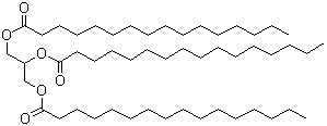 三棕榈酸甘油酯分子结构 (CAS 555-44-2)