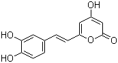 结构式 CAS# 555-55-5, 牛奶树碱; 6-[(1E)-2-(3,4-二羟基苯基)乙烯基]-4-羟基-2H-吡喃-2-酮