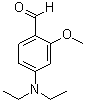 structure of CAS# 55586-68-0, 4-(Diethylamino)-2-methoxybenzaldehyde;4-(Diethylamino)-2-methoxybenzaldehyde; 2-Methoxy-4-(diethylamino)benzaldehyde; 4-Diethylamino-o-anisaldehyde