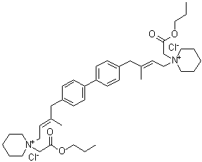 1,1'-[[1,1'-Biphenyl]-4,4'-diylbis(3-methyl-2-butene-4,1-diyl)]bis[1-(2-oxo-2-propoxyethyl)piperidinium] dichloride molecular structure (CAS 55618-68-3)