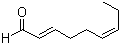 反式,顺式-2,6-壬二烯醛分子结构 (CAS 557-48-2)