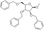 Methyl 2,3,5-tri-O-benzyl-beta-D-ribofuranoside molecular structure (CAS 55725-85-4)
