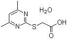 2-(Carboxymethylthio)-4,6-dimethylpyrimidine monohydrate molecular structure (CAS 55749-30-9)