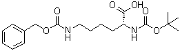 structure of CAS# 55878-47-2, N2-[(1,1-Dimethylethoxy)carbonyl]-N6-[(phenylmethoxy)carbonyl]-D-lysine;(R)-6-(((Benzyloxy)carbonyl)amino)-2-(((tert-butoxy)carbonyl)amino)-hexanoic acid; NSC 334941