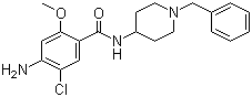 structure of CAS# 55905-53-8, Clebopride;4-Amino-5-chloro-2-(methyloxy)-N-[1-(phenylmethyl)piperidin-4-yl]benzamide