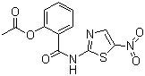 structure of CAS# 55981-09-4, Nitazoxanide;o-[N-(5-Nitrothiazol-2-yl)carbamoyl]phenyl acetate