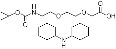 2-[2-(Boc-amino)ethoxy]ethoxyacetic acid (dicyclohexylammonium) salt molecular structure (CAS 560088-79-1)