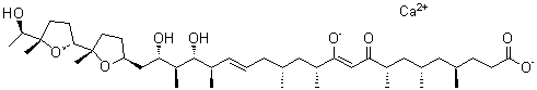 Calcium ionomycin molecular structure (CAS 56092-82-1)