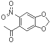 结构式 CAS# 56136-84-6, 1-(6-硝基-1,3-苯并二氧杂环戊烯-5-基)乙酮