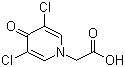 3,5-Dichloro-4-pyridone-N-acetic acid molecular structure (CAS 56187-37-2)