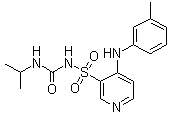 structure of CAS# 56211-40-6, Torasemide;1-[4-(3-Methylphenyl)aminopyridin-3-yl]sulfonyl-3-propan-2-yl-urea