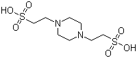 结构式 CAS# 5625-37-6, 哌嗪-N,N'-二(2-乙磺酸); 哌嗪-1,4-二乙磺酸