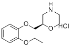 structure of CAS# 56287-63-9, (R)-Viloxazine Hydrochloride;(2R)-2-[(2-ethoxyphenoxy)methyl]morpholine hydrochloride