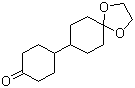 structure of CAS# 56309-94-5, Ketoketal;Dicyclohexane-4,4'dione monoethylene ketal; 1,1'-Bicyclohexane-4,4'dione monoethylene ketal; 4-(1,4-Dioxaspiro[4.5]dec-8-yl)cyclohexanone