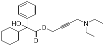 结构式 CAS# 5633-20-5, 奥昔布宁; 4-(二乙基氨基)丁-2-炔-1-基环己基(羟基)苯乙酸酯