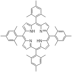 structure of CAS# 56396-12-4, 5,10,15,20-Tetrakis(2,4,6-trimethylphenyl)-21H,23H-porphine;meso-Tetra(2,4,6-trimethylphenyl)porphine