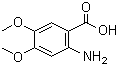 结构式 CAS# 5653-40-7, 2-氨基-4,5-二甲氧基苯甲酸