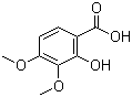 结构式 CAS# 5653-46-3, 2-羟基-3,4-二甲氧基苯甲酸