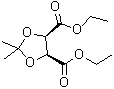 structure of CAS# 56543-05-6, cis-2,2-Dimethyl-1,3-dioxolane-4,5-dicarboxylic acid diethyl ester
