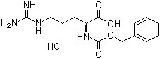 结构式 CAS# 56672-63-0, Cbz-L-精氨酸盐酸盐; N-苄氧羰基-L-精氨酸盐酸盐