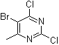 5-溴-6-甲基-2,4-二氯嘧啶分子结构 (CAS 56745-01-8)