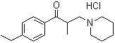结构式 CAS# 56839-43-1, 盐酸乙哌立松; 4'-乙基-2-甲基-3-哌啶基苯丙酮盐酸盐