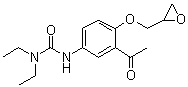 N'-[3-Acetyl-4-(oxiranylmethoxy)phenyl]-N,N-diethylurea molecular structure (CAS 56980-98-4)